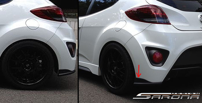 Custom Hyundai Veloster  Sedan Rear Add-on Lip (2012 - 2017) - Call for price (Part #HY-006-RA)